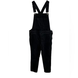 Topshop Moto Womens Washed Black Denim Straight Jeans Overalls One Piece Size 8